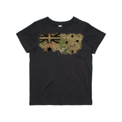 Distressed Camo Aussie Flag - Youth Size Thumbnail