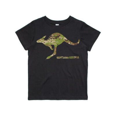 Aussie Camo Kangaroo Youth TShirt Thumbnail