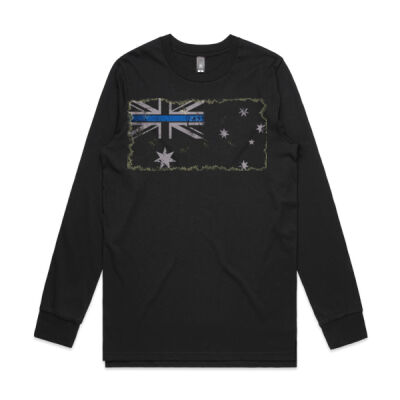 GruntWerks Australia Thin Blue Line - Long Sleeve T-Shirt Thumbnail