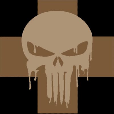 loose medicine punisher with medic cross tan Thumbnail